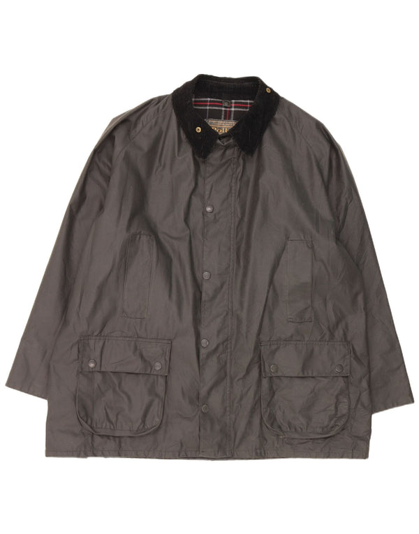 Jaqueta masculina de algodão encerado Polbot UK 42 XL preta