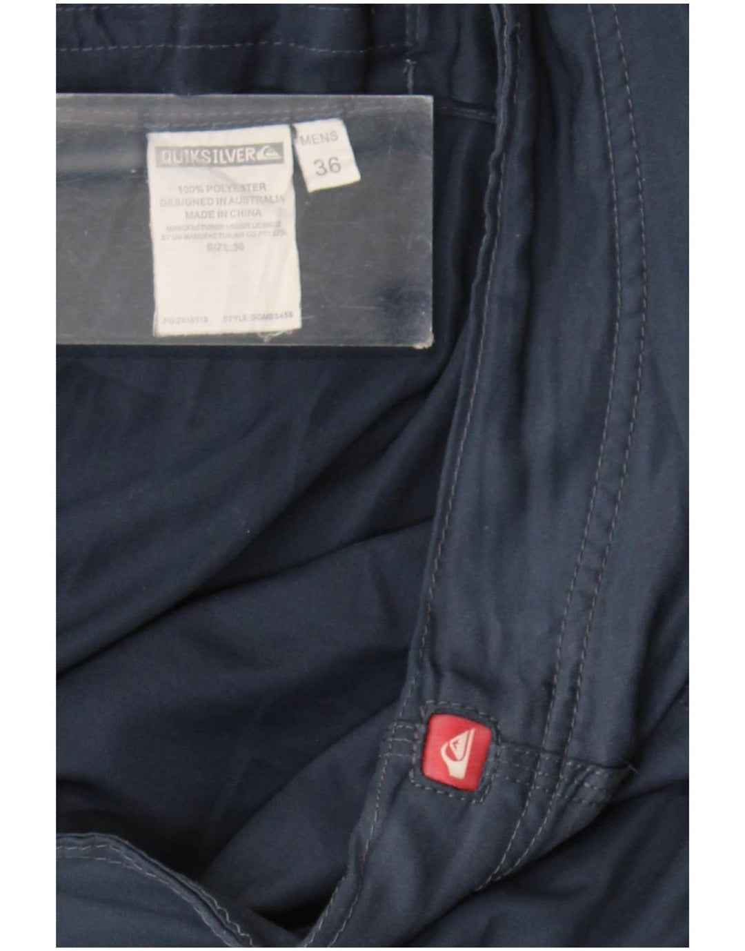 Quiksilver Calção de banho masculino gráfico grande poliéster azul marinho