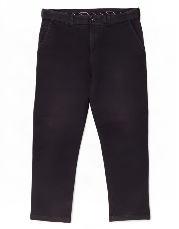 Calça chino reta masculina Marks & Spencer Blue Harbor W34 L29 marinho