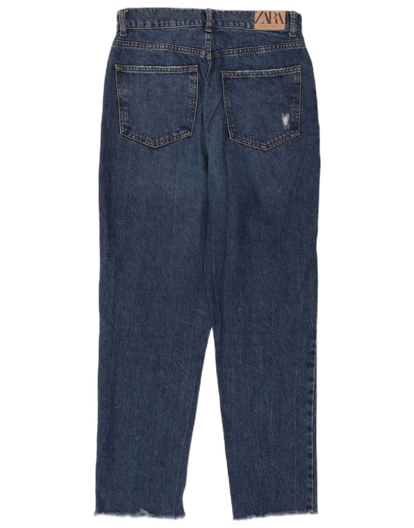 Calça jeans feminina cintura alta Zara EU 36 XS W26 L26 azul algodão