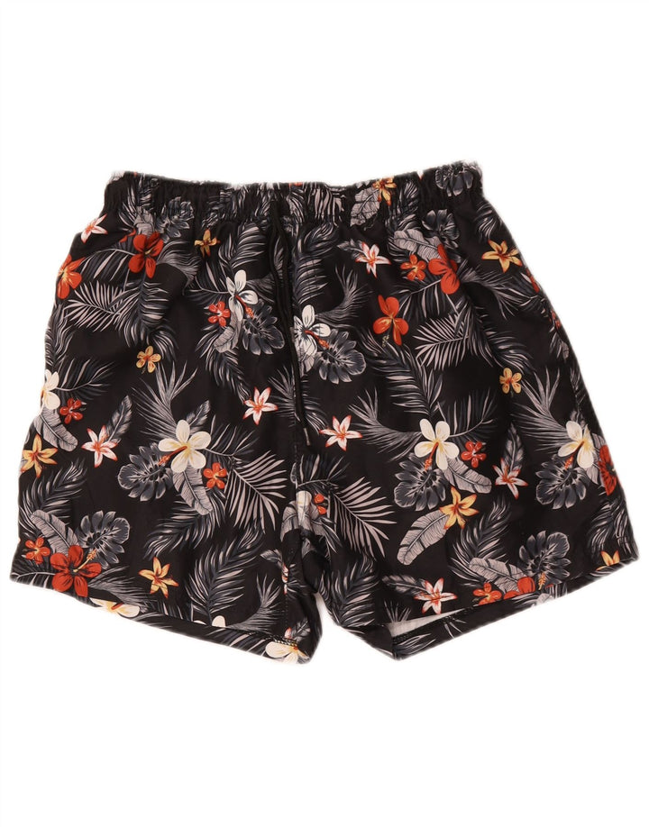 Shorts de natação masculino Mountain Warehouse grande poliéster floral preto