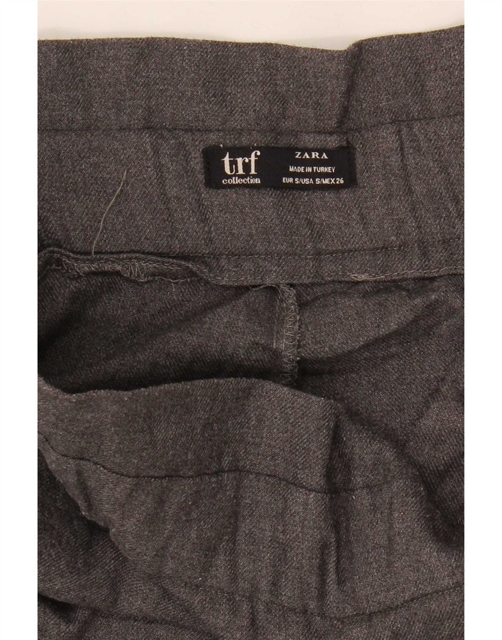 Zara Calça feminina cortada pequena W26 L23 cinza