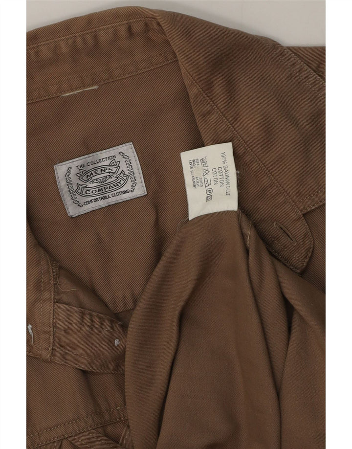 Camisa masculina vintage XL algodão bege