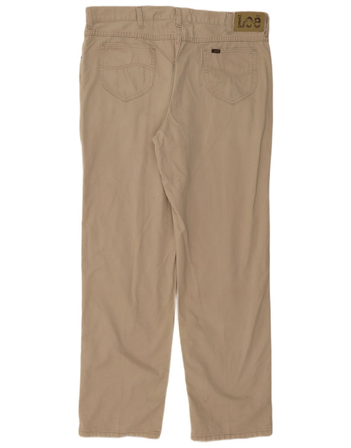 Calça casual reta masculina LEE W40 L33 bege