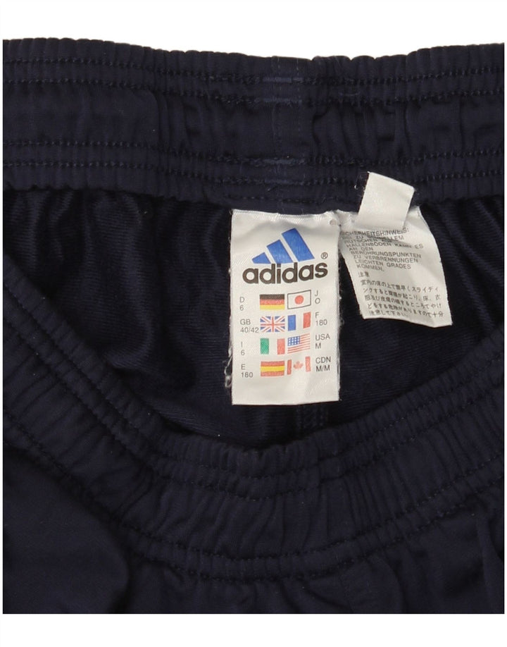 Calças de treino masculinas ADIDAS UK 40/42 poliéster azul marinho médio
