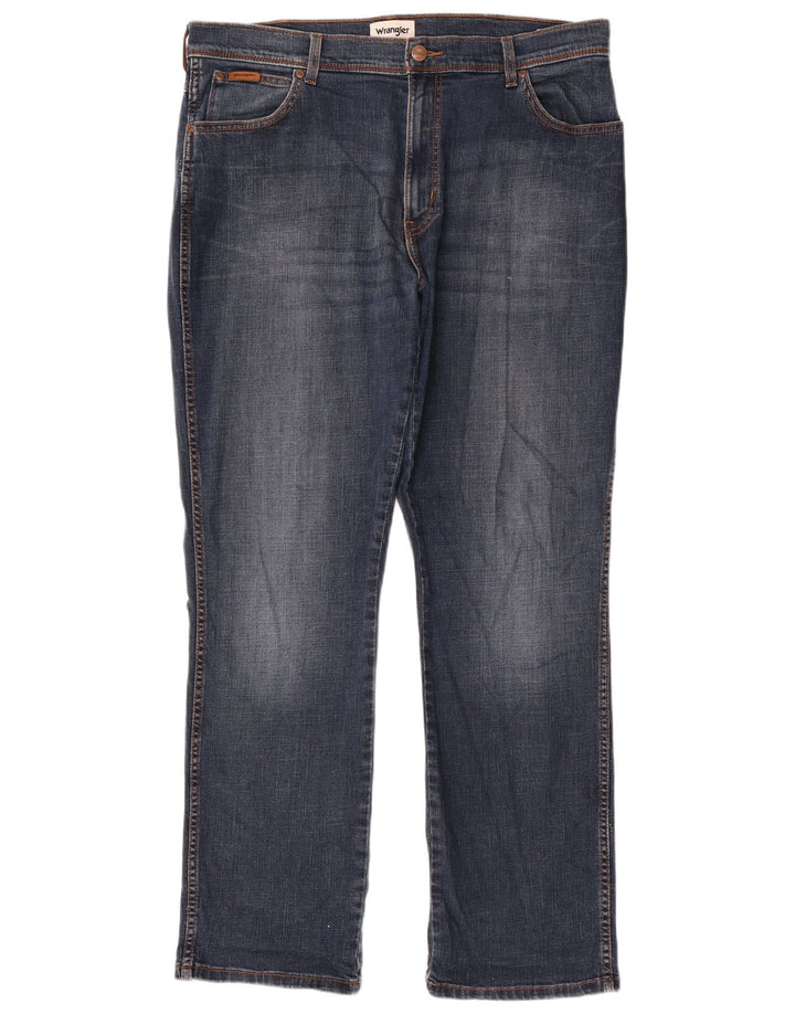 Wrangler Masculino Texas Straight Jeans W38 L32 Azul Algodão