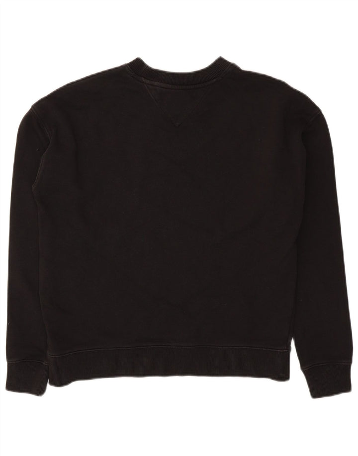Suéter Tommy Hilfiger feminino cropped oversized Reino Unido 10 pequeno preto