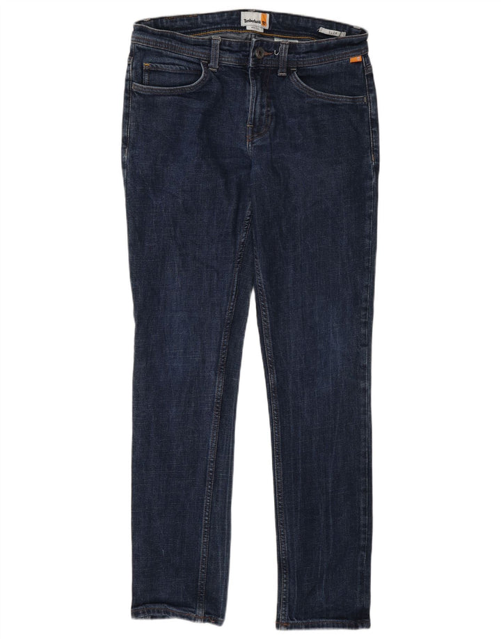 Timberland Mens Slim Jeans W30 L32 Azul Marinho Algodão