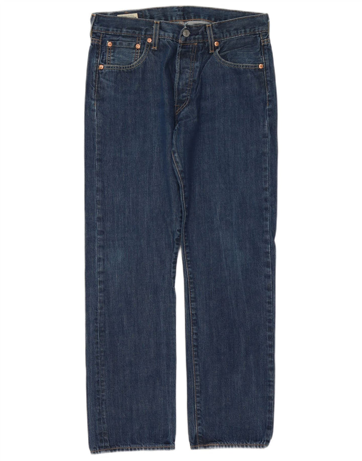 Levi's Masculino 501 Straight Jeans W30 L28 Azul Algodão