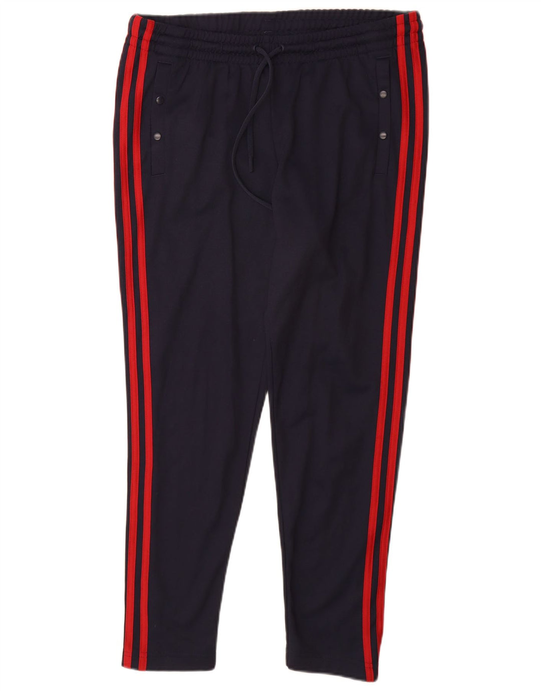 Calça de treino feminina Adidas UK 12/14 médio azul marinho poliéster