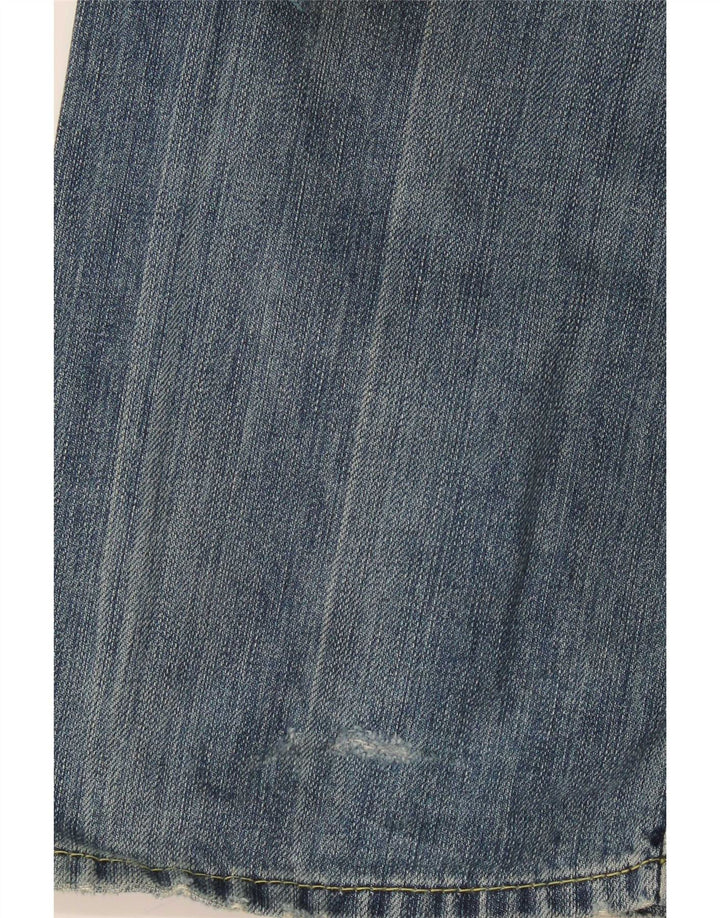 Armani feminino jeans de perna larga W29 L32 algodão azul