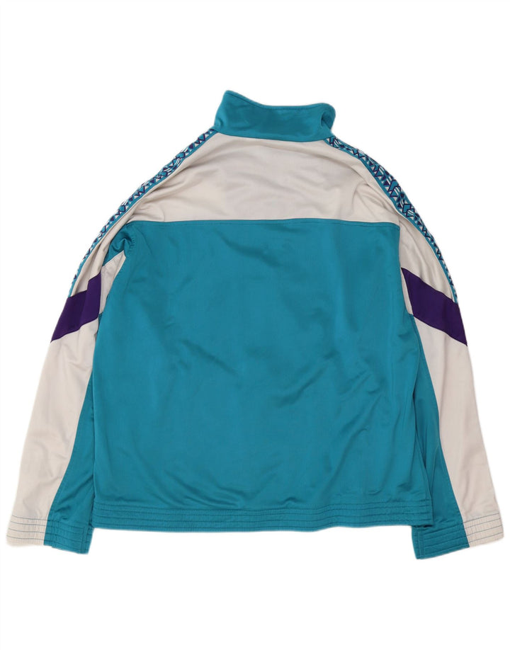 Lotto masculino gráfico completo agasalho XL azul colorblock poliéster