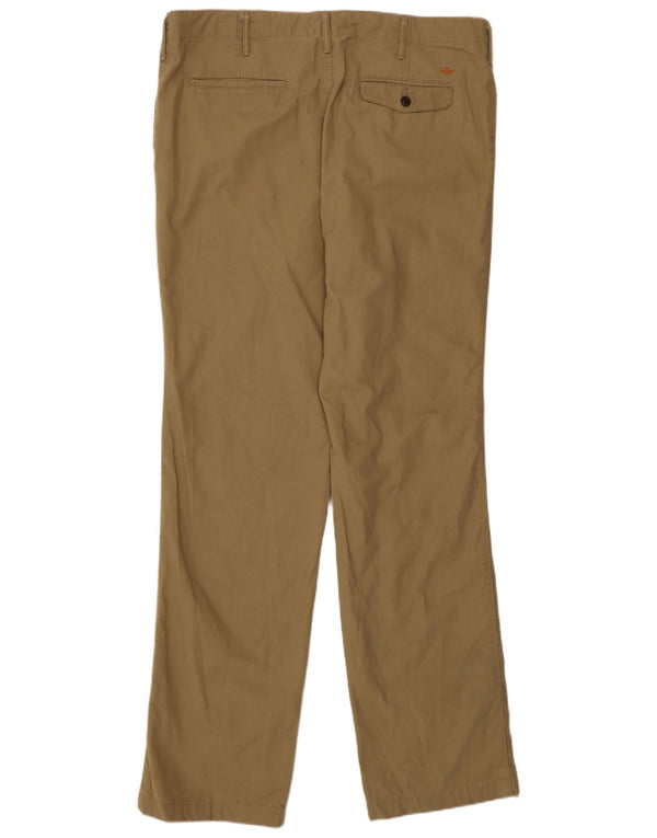 Dockers Mens Straight Chino Trousers W38 L36 Beige Cotton