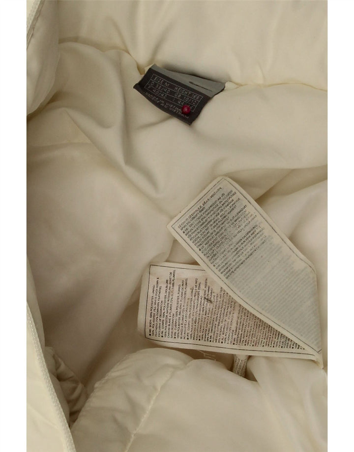 Jaqueta acolchoada com capuz feminina NIKE UK 10/12 poliéster branco médio