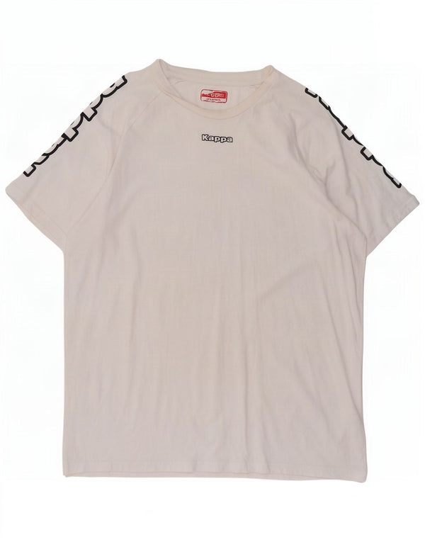 Camiseta gráfica masculina Kappa Top XL algodão branco
