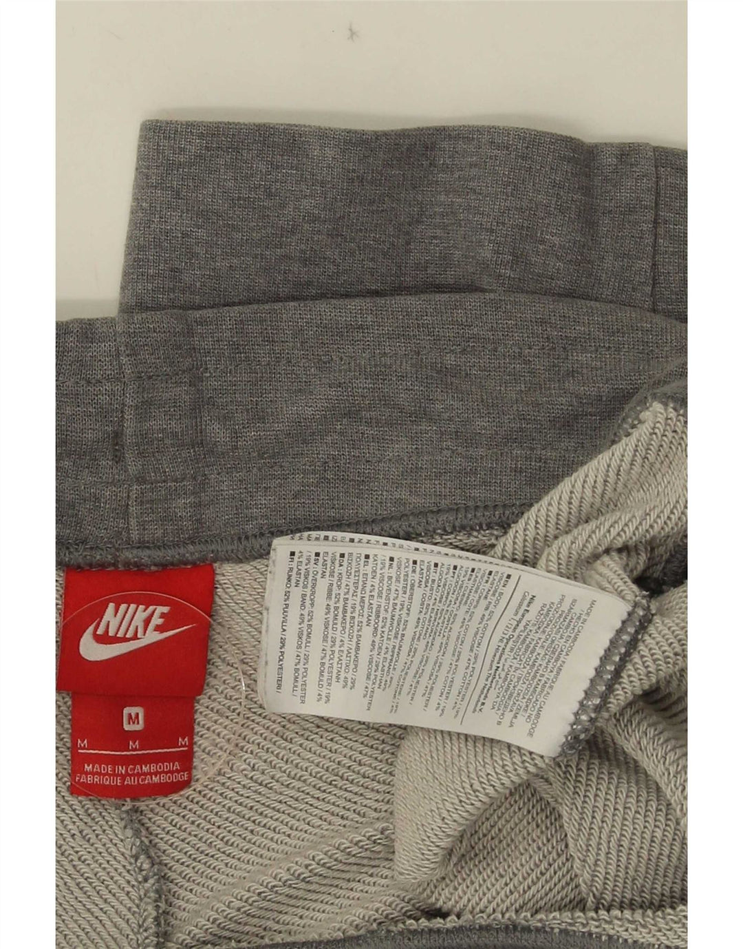 Calça de treino feminina Nike Joggers UK 14 algodão cinza médio