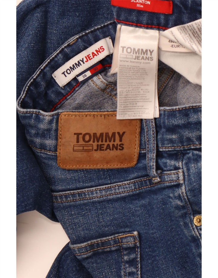 TOMMY HILFIGER Masculino Scanton Slim Jeans W36 L30 Azul Algodão