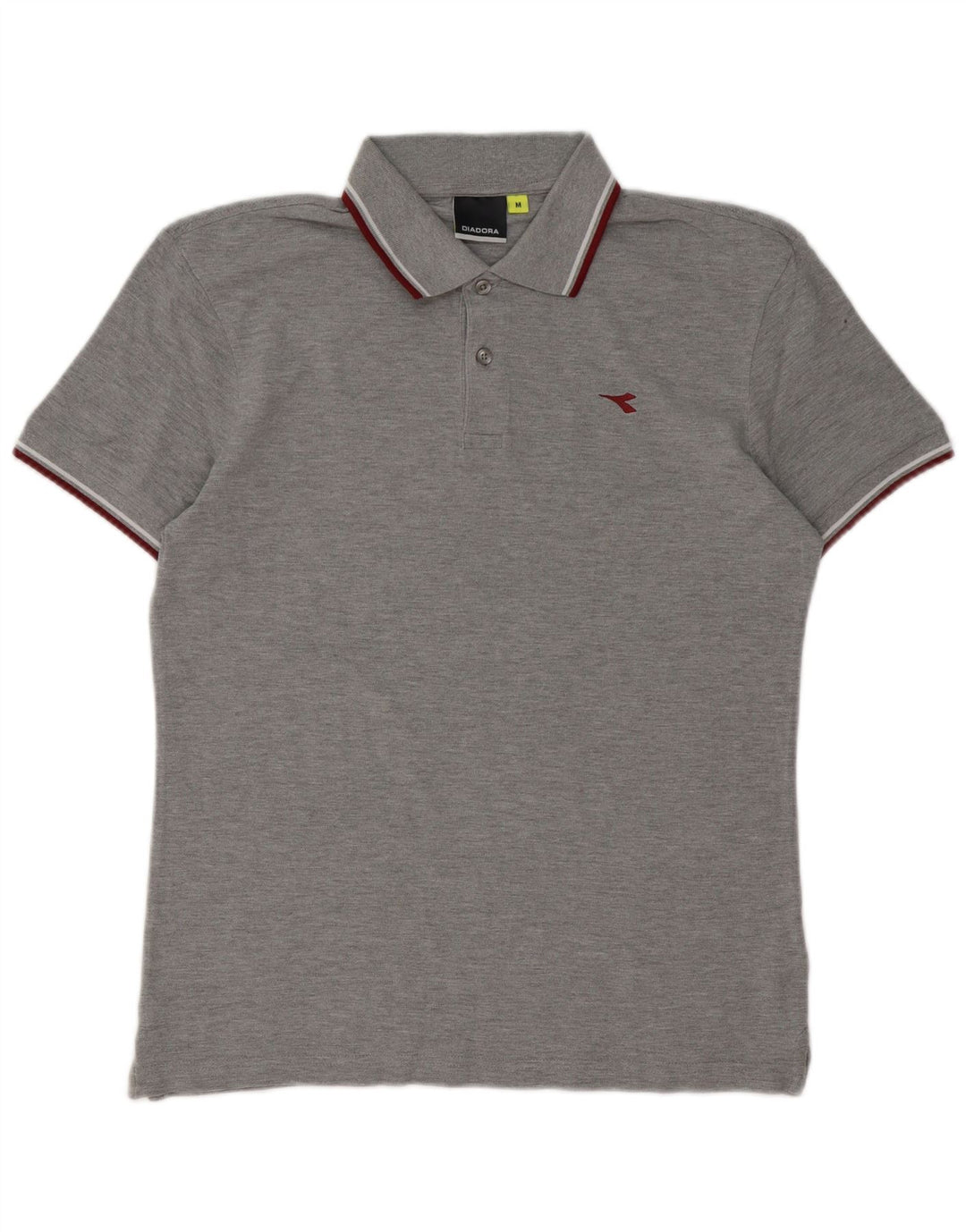 Camisa polo masculina Diadora Regular Fit algodão cinza médio