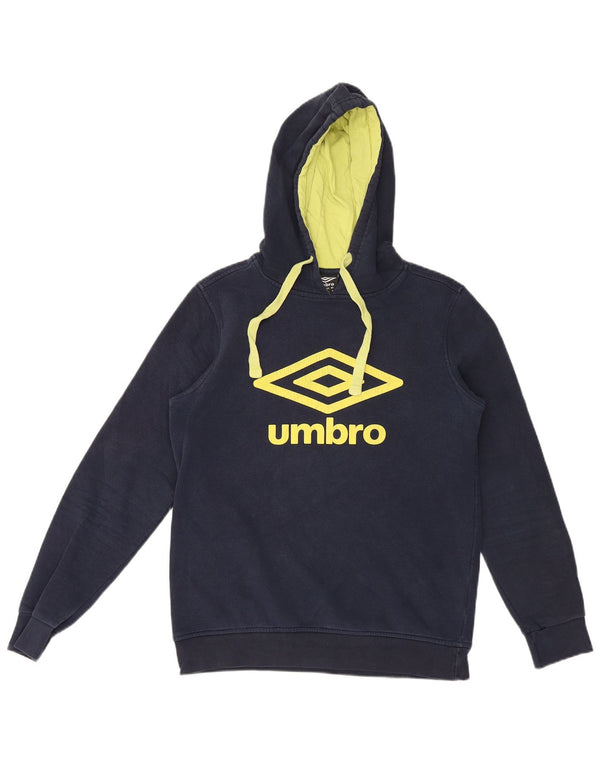 Umbro moletom com capuz gráfico masculino médio algodão azul marinho