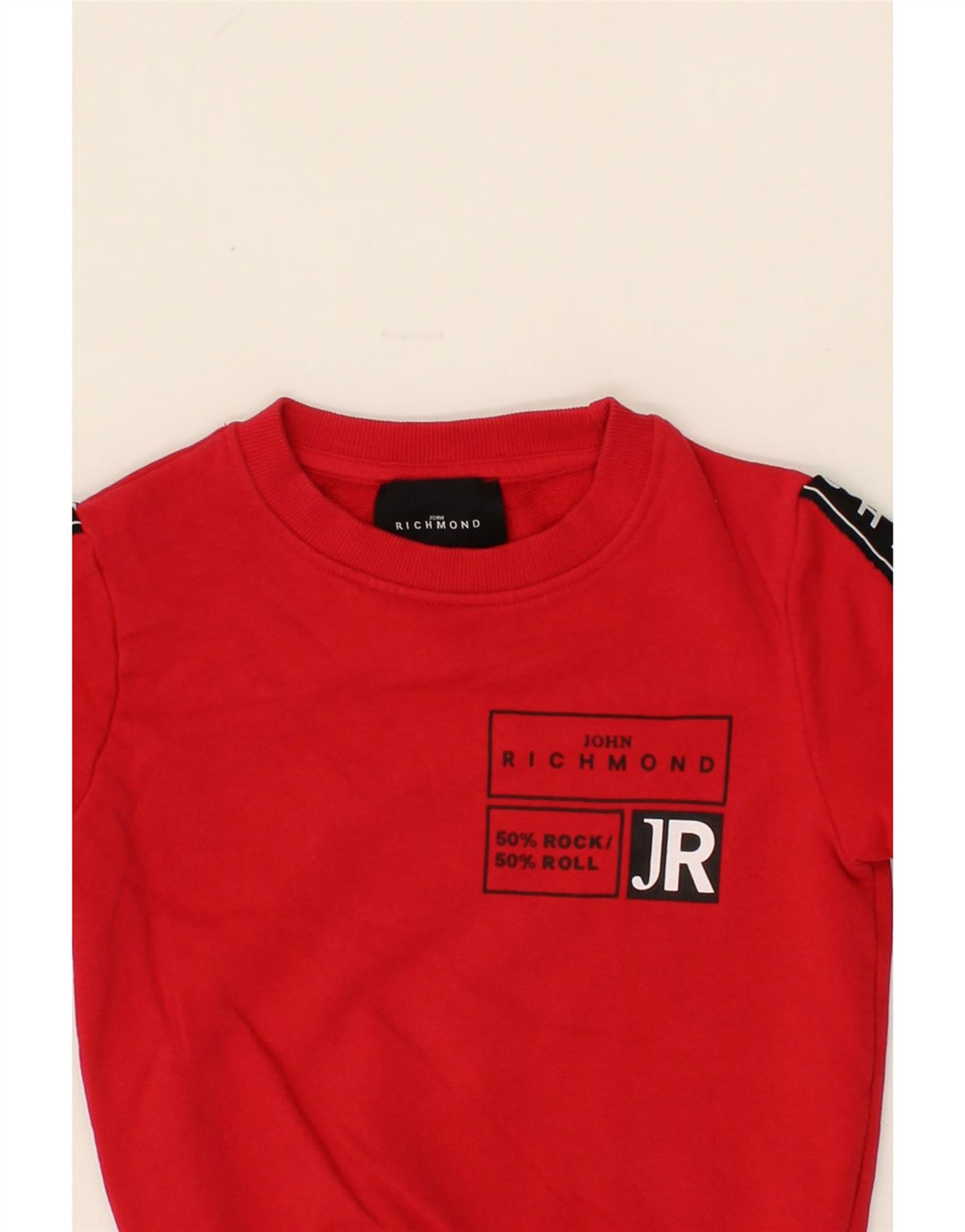 RICHMOND Boys Graphic Sweatshirt Jumper 4-5 Years Red Cotton Vintage Richmond and Second-Hand Richmond from Messina Hembry 