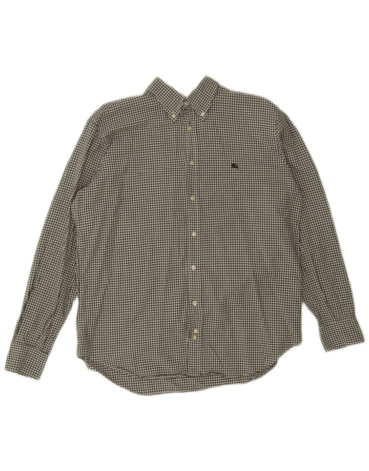 Camisa masculina Burberry grande verde guingão