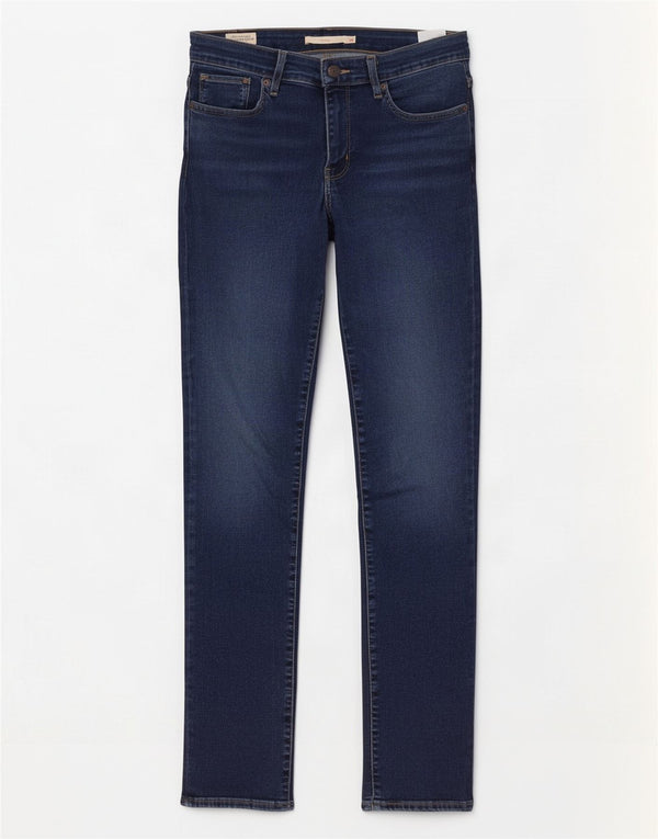 Calça jeans feminina Levi's 712 Slim W28 L30 azul marinho algodão