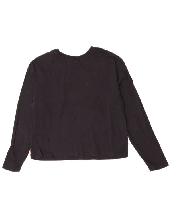 Levi's Girls Crop Graphic Top Manga Comprida 15-16 Anos Azul Marinho Algodão