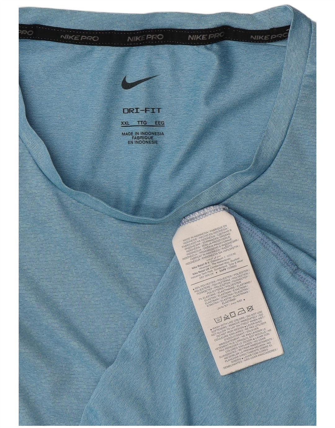 Camiseta masculina Nike Dri Fit Top 2XL poliéster azul
