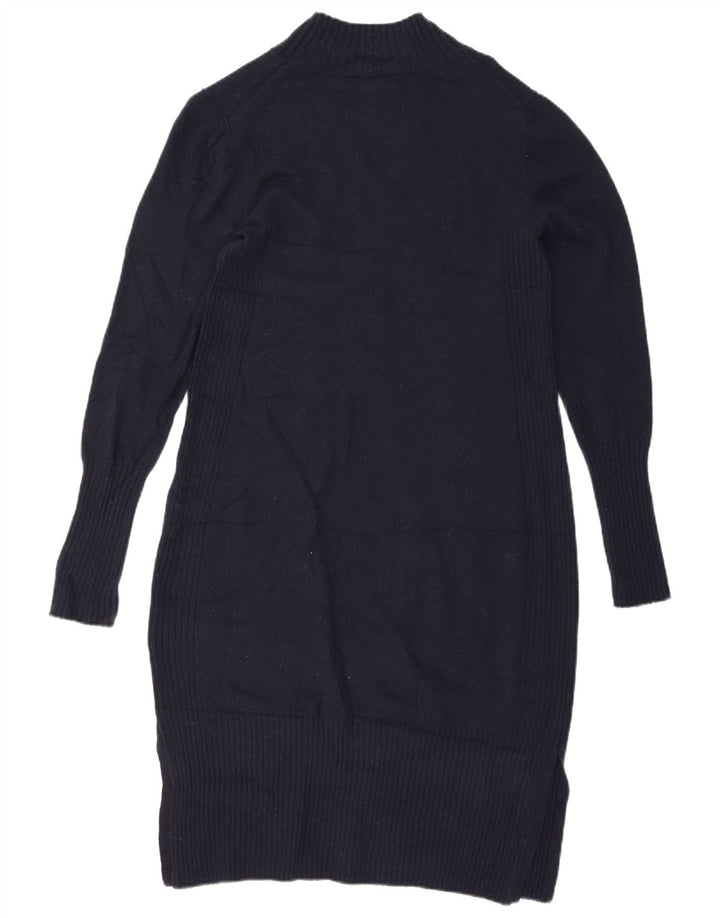 Vestido jumper feminino Hobbs Reino Unido 12 lã azul marinho médio