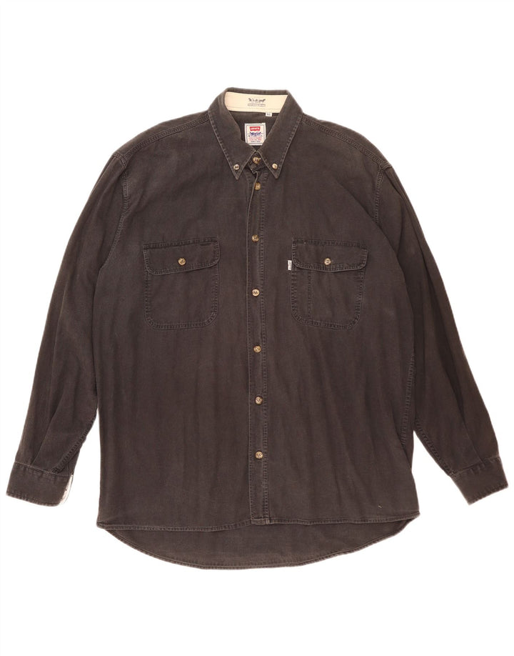 Camisa masculina Levi's XL preta algodão