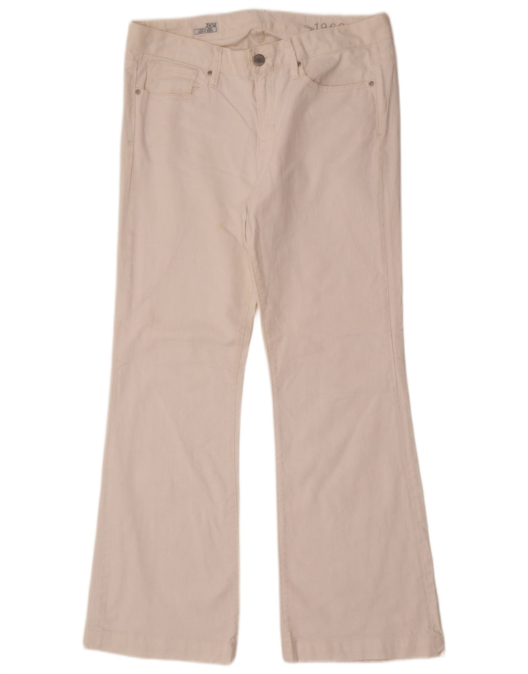 Calça Jeans Bootcut Feminina Gap EUA 12 Grande W31 L31 Algodão Branco
