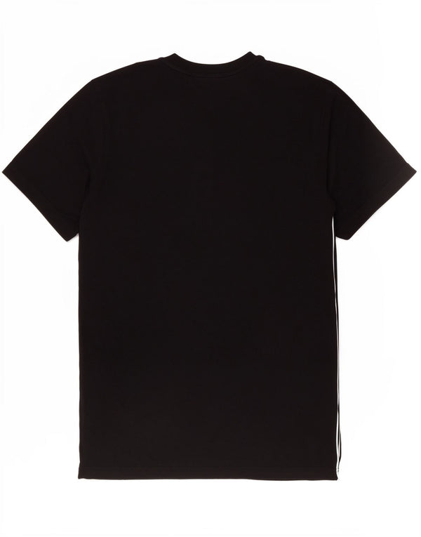 Adidas Mens Camiseta Top Médio Algodão Preto