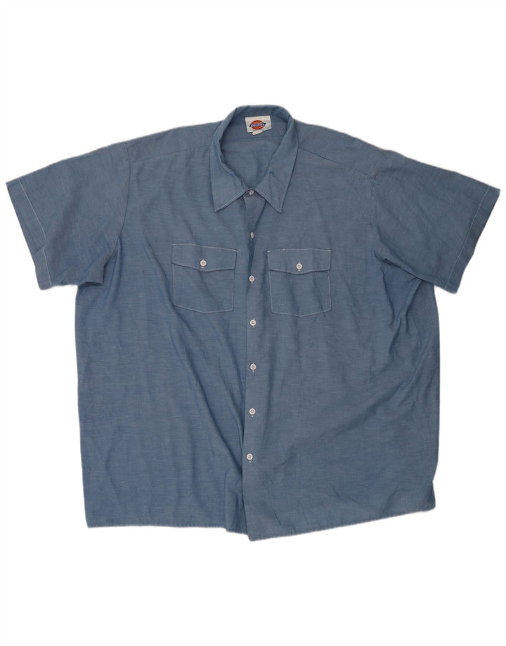 Camisa masculina de manga curta Dickies 4XL azul poliéster