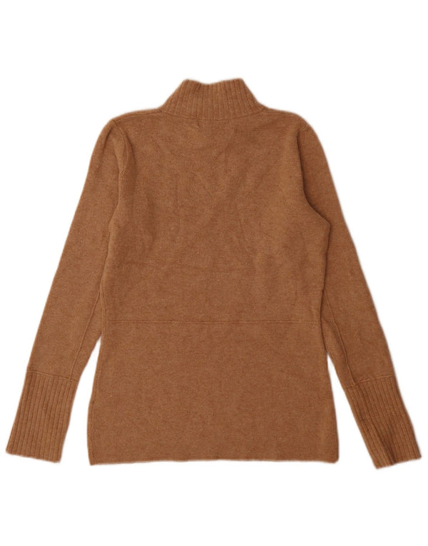 Suéter feminino Marks & Spencer com gola tartaruga Reino Unido 6 XS marrom poliamida