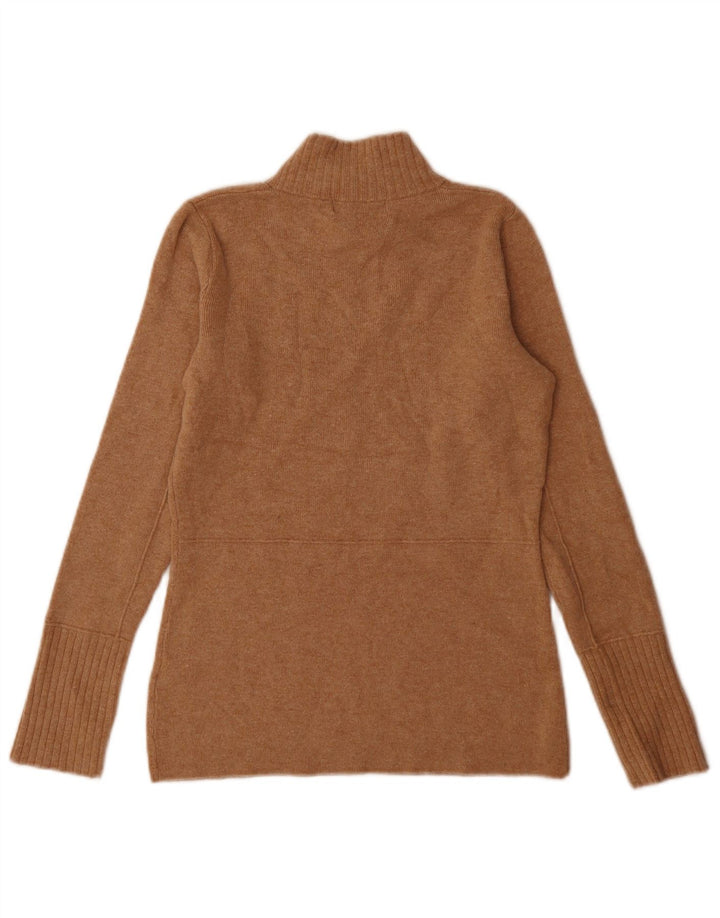 Suéter feminino Marks & Spencer com gola tartaruga Reino Unido 6 XS marrom poliamida