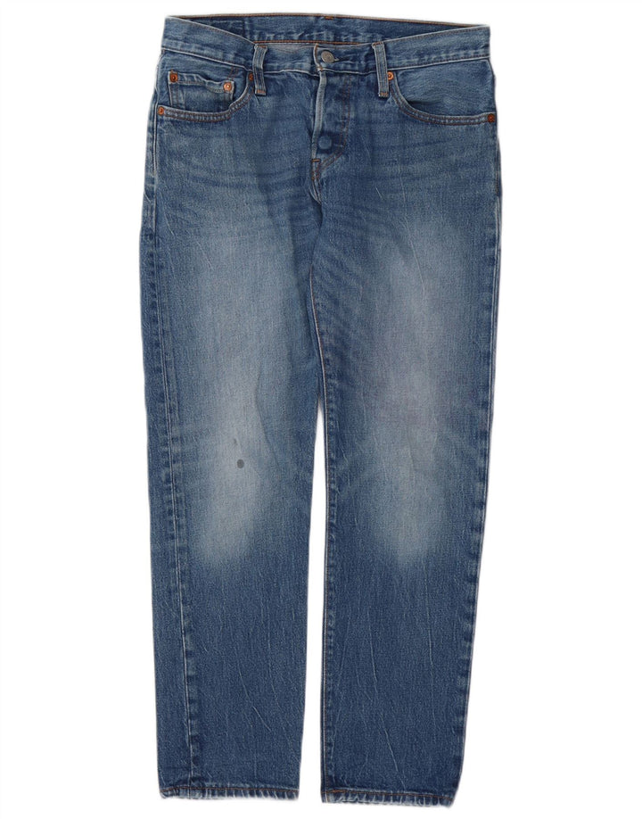 Calça jeans feminina Levi's 501 Straight W26 L28 azul algodão