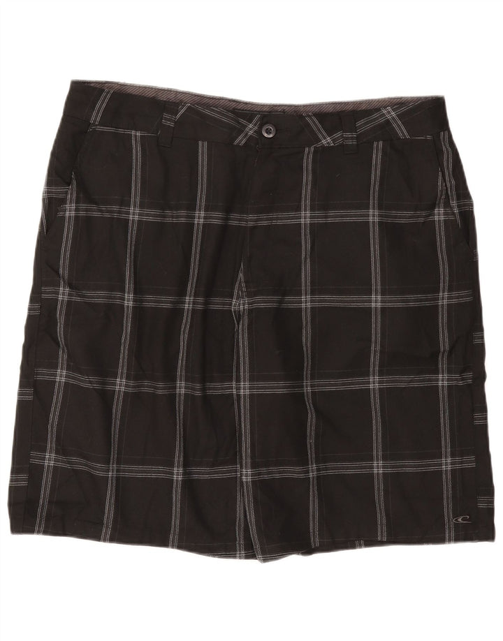 O'Neill Mens Chino Shorts W38 XL Poliéster Xadrez Preto