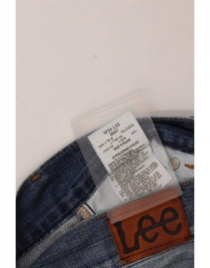 Bermuda jeans masculina Lee W34 grande algodão azul