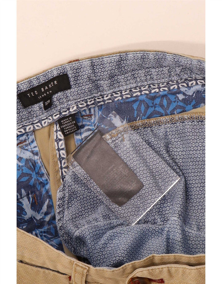 Shorts Chino Masculino Ted Baker W32 Algodão Bege Médio
