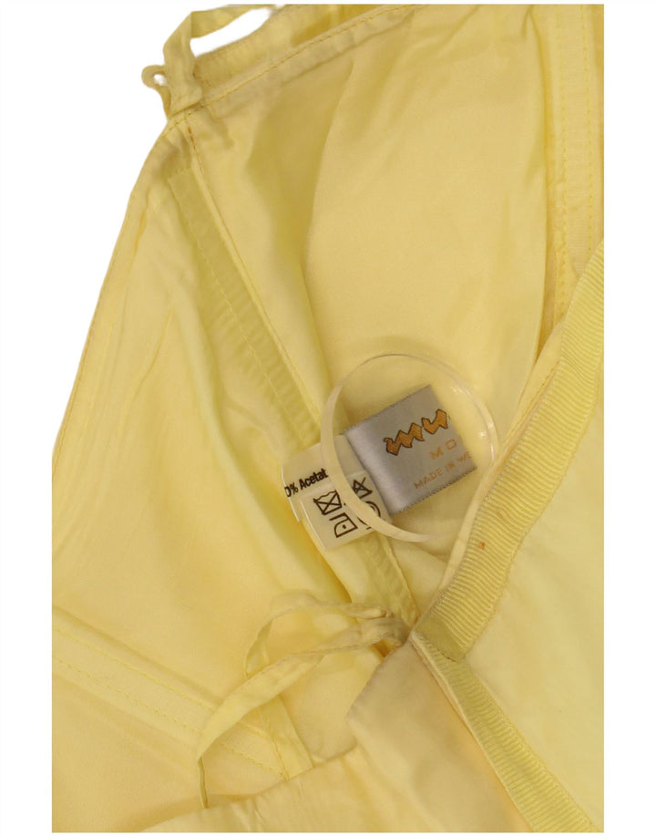 Vestido feminino assimétrico sem alças Murek EU 38 acetato amarelo médio