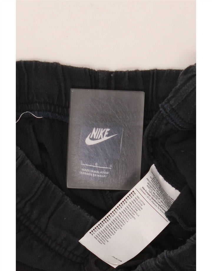 Shorts esportivos femininos Nike grandes de algodão preto