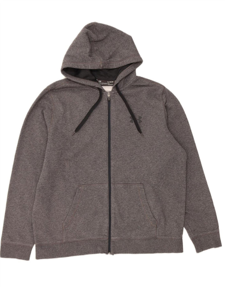 Suéter masculino Under ARMOR Cold Gear Zip com capuz XL cinza