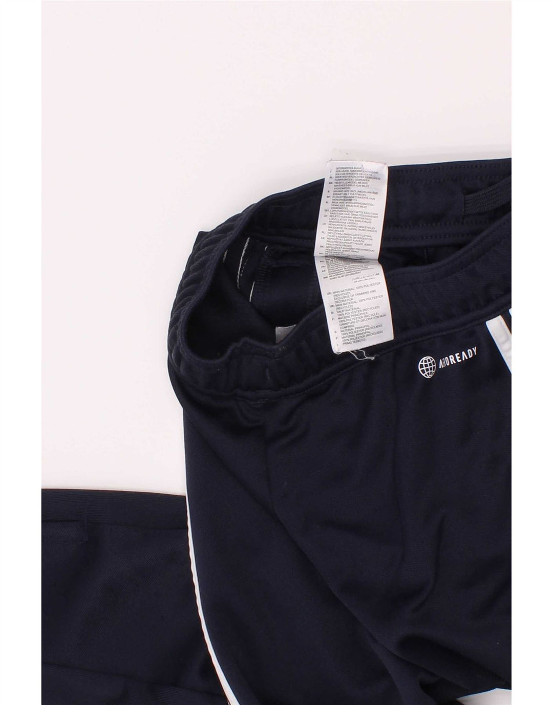 Calças de treino Adidas Boys Aeroready 7-8 anos azul marinho poliéster