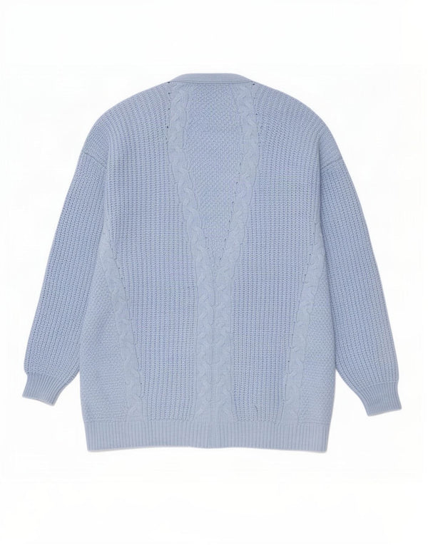 Suéter cardigã aberto feminino Lipsy UK 20 2XL azul acrílico