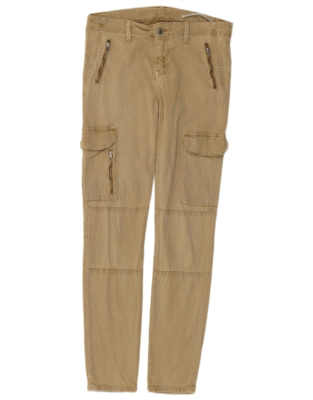 Calça cargo slim feminina Zara UE 38 pequena W28 L28 bege