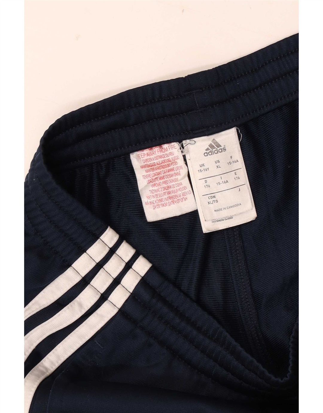 Calças de treino Adidas menino 15-16 anos azul marinho poliéster