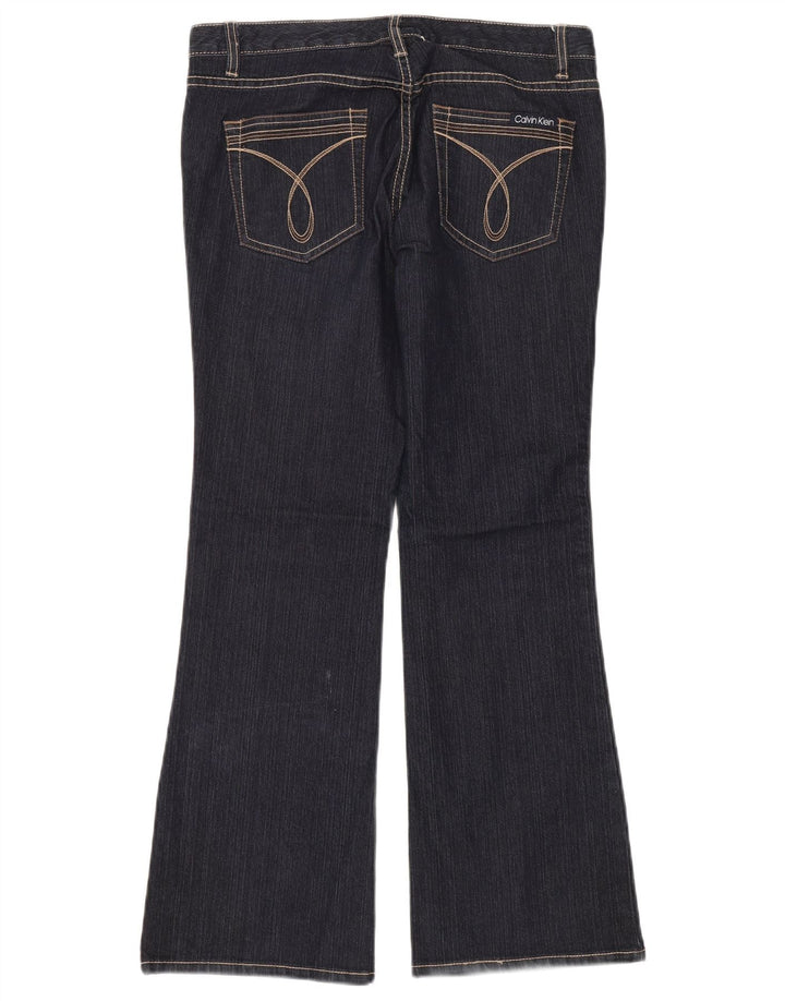 Calça jeans feminina CALVIN KLEIN US 10 médio W32 L30 algodão azul marinho