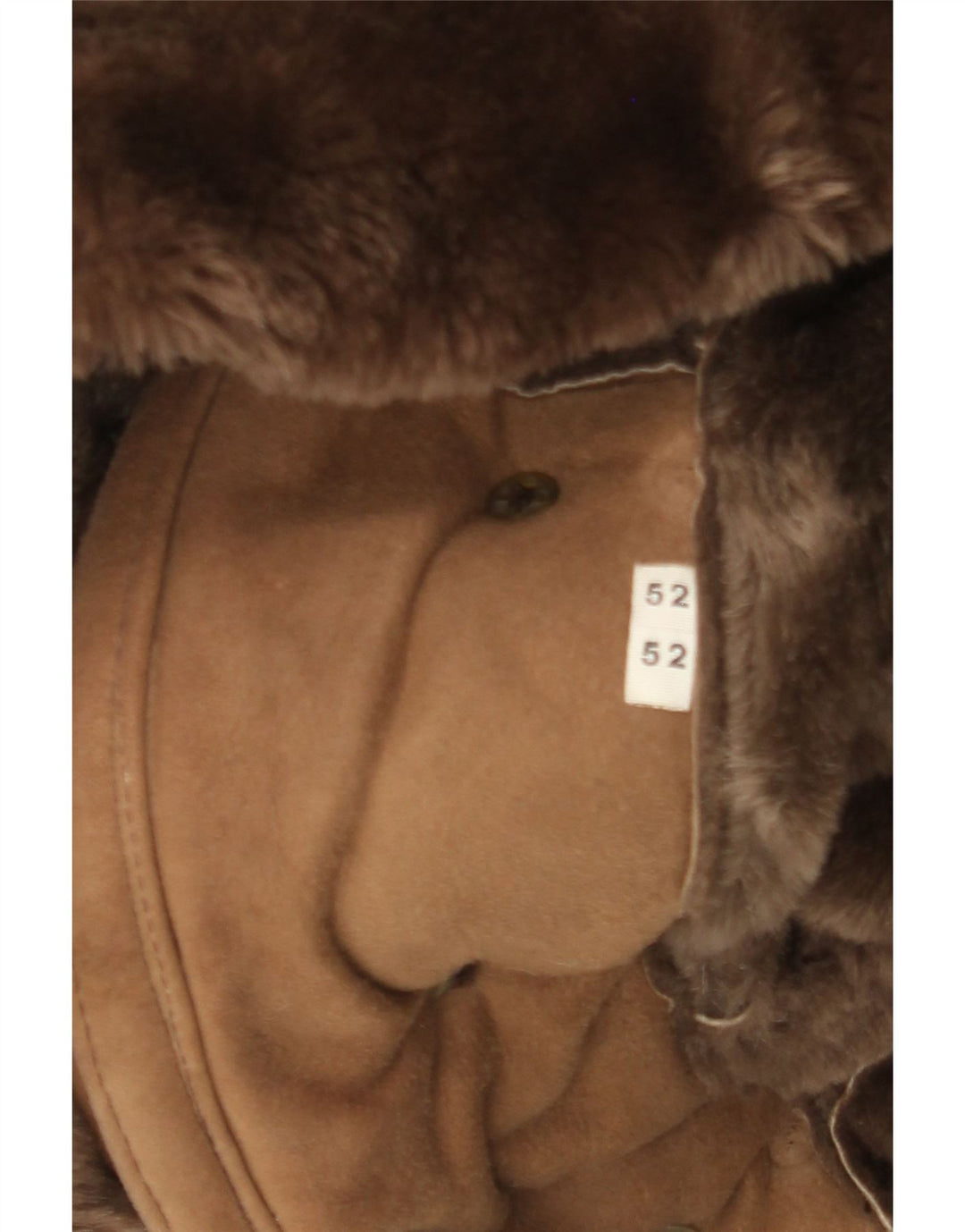 Casaco masculino vintage shearling duplo breasted IT 52 XL marrom