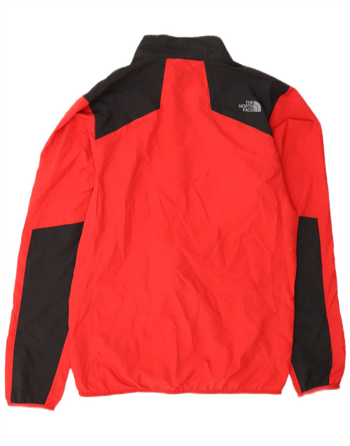 The North Face Mens Treino Top Jacket Pequeno Poliéster Colorblock Vermelho