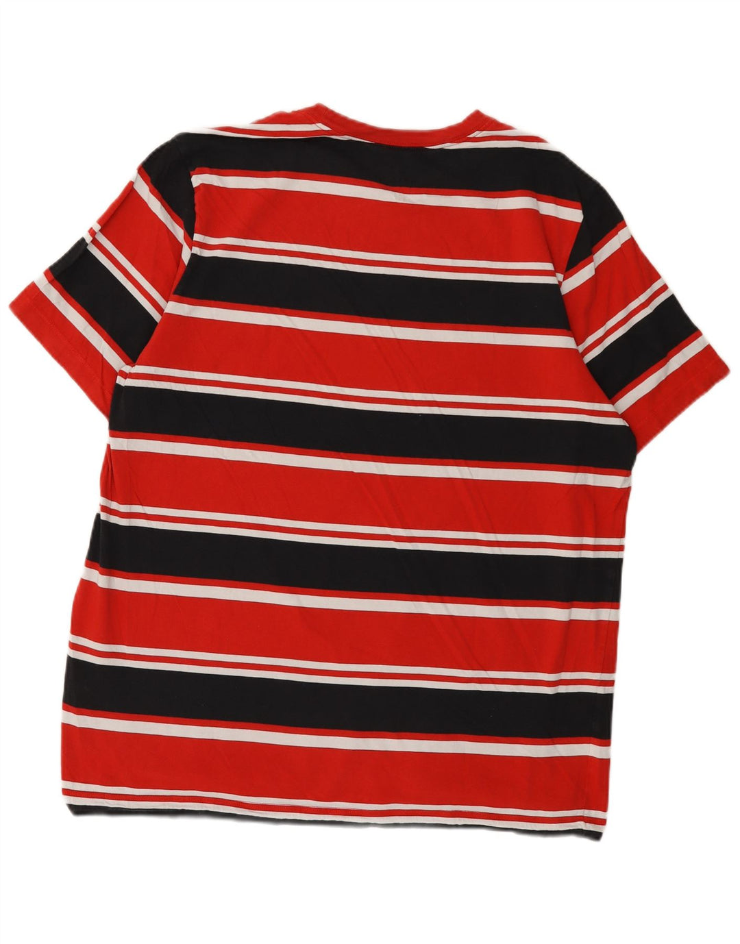 Camiseta masculina Nike Top XL listrada vermelha de algodão